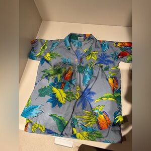 Boys Tropical Parrot Print Set - shorts and shirt 3T